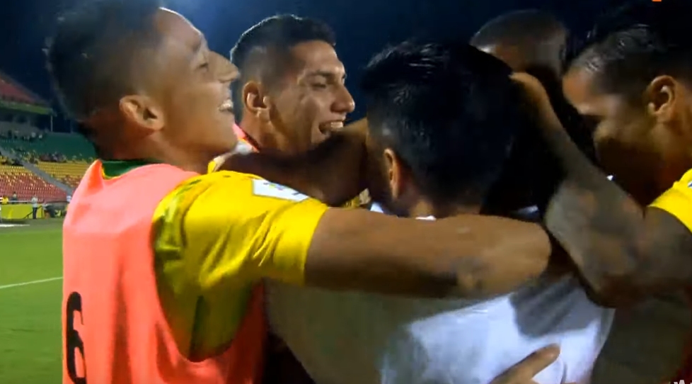 El primer gol de Jean Paul Pineda en Bucaramanga en Colombia