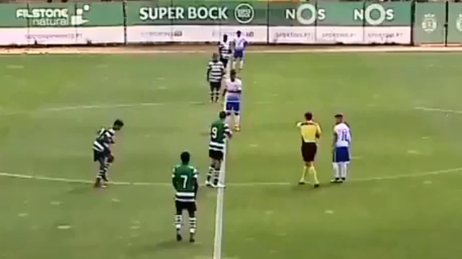 Sporting de Lisboa sub 17 tomó la ventaja a los 13 segundos con un inusual autogol