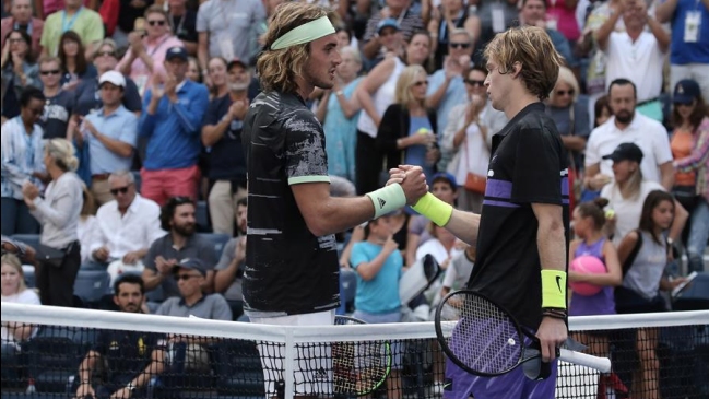 Andrey Rublev doblegó a Stefanos Tsitsipas en gran partido del US Open