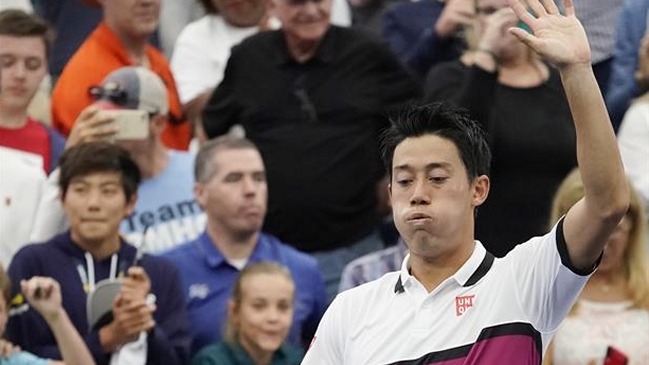 Nishikori superó con problemas la segunda ronda y espera a Garin o De Miñaur