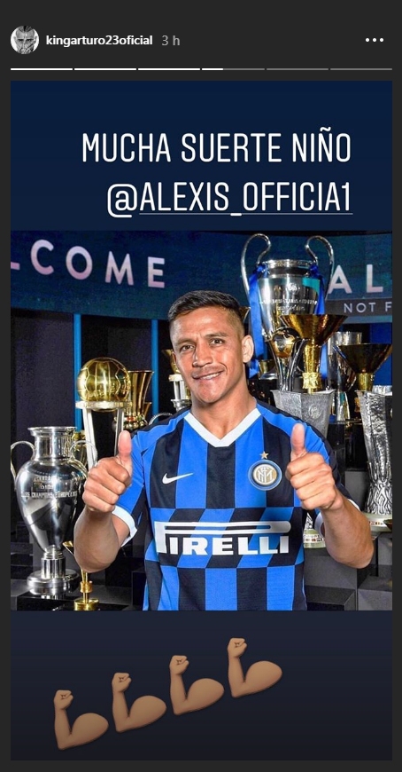 Arturo Vidal le deseó suerte al “niño” Alexis Sánchez por su llegada a Inter de Milán