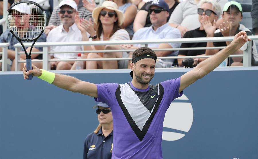 Grigor Dimitrov venció al verdugo de Garin y enfrentará a Roger Federer en cuartos del US Open