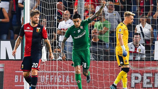 Erick Pulgar volvió a marcar en derrota de Fiorentina ante Genoa en la Serie A