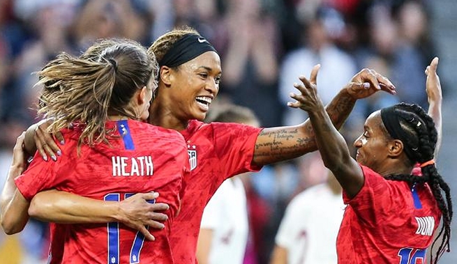 Selección femenina de Estados Unidos doblegó a Portugal en amistoso internacional