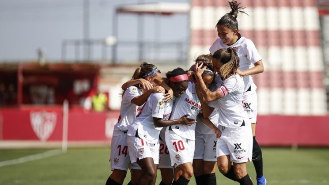 Yanara Aedo y Francisca Lara participaron en goleada de Sevilla sobre Tenerife