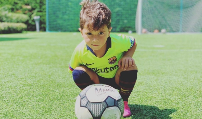 Mateo Messi festejó su cumpleaños emulando la celebración de su padre