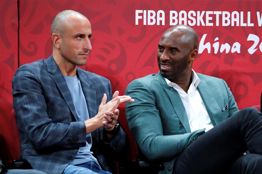 ¡Invitados de lujo! Manu Ginóbili y Kobe Bryant se robaron las miradas en el Mundial de Baloncesto
