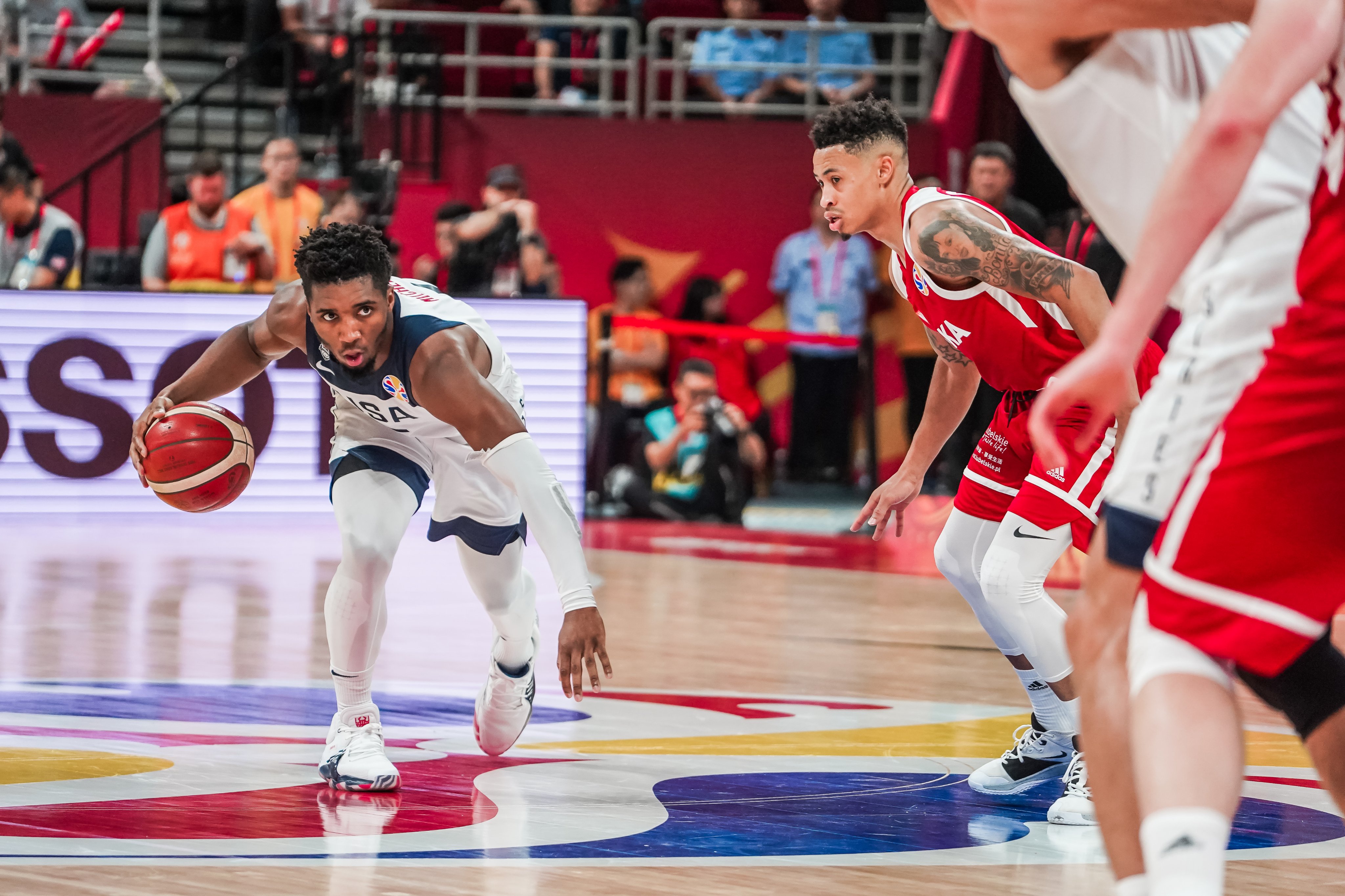 Donovan Mitchell lideró la ofensiva de Estados Unidos ante Polonia en el Mundial de Baloncesto