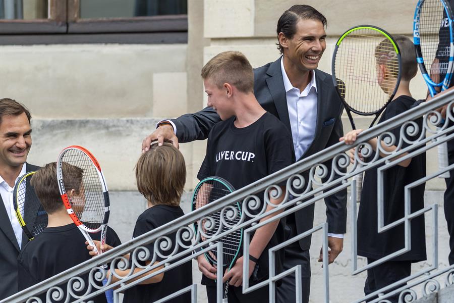 Roger Federer y Rafael Nadal encabezaron la presentación de la Laver Cup 2019