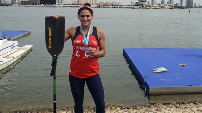 María José Mailliard obtuvo medalla de plata en la Súper Copa de Canotaje de Linyi