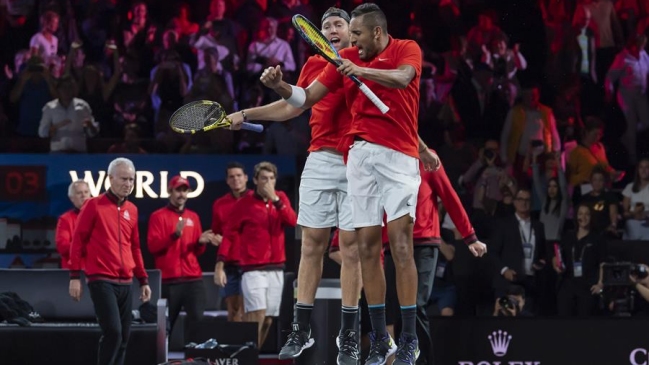 Kyrgios y Sock tumbaron a la dupla de Nadal con Tsitsipas y encendieron la disputa en la Laver Cup