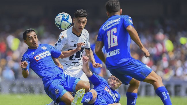 Pumas UNAM de Mora igualó sobre la hora con Cruz Azul de Lichnovsky