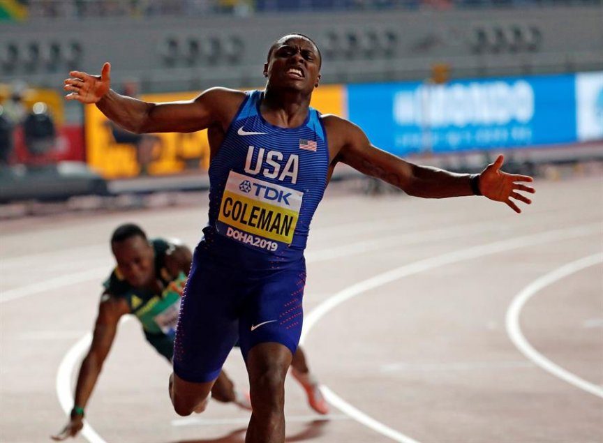 Hay nuevo rey de la velocidad: Christian Coleman ganó el oro en los 100 metros de Doha