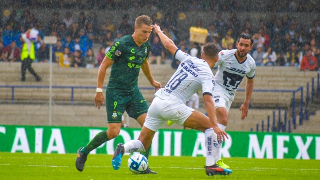 Con Martín Rodríguez, Pumas se impuso al líder Santos Laguna de Diego Valdés