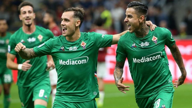 Erick Pulgar brilló y aportó un gol en victoria de Fiorentina sobre AC Milan en la Serie A