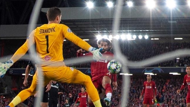 Mohamed Salah frustró remontada de Salzburgo y selló el triunfo para Liverpool