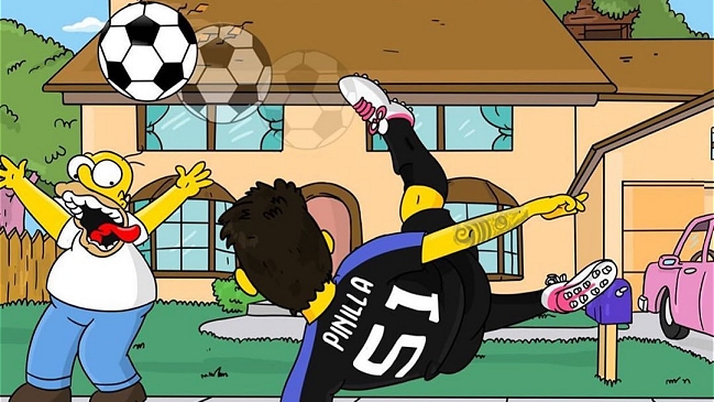 La célebre chilena de Pinilla también llegó a Los Simpson