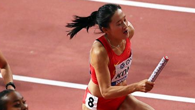 Atletas chinas protagonizaron increíble blooper en la final 4×100 femenina del Mundial