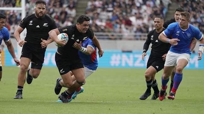 Los All Blacks confirmaron su favoritismo en el Mundial con aplastante victoria sobre Namibia