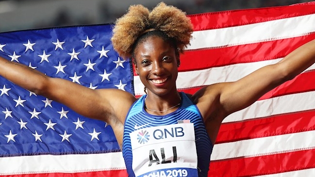 Nia Ali se coronó por primera vez campeona mundial de 100 metros vallas al aire libre en Doha