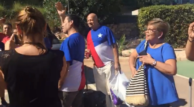 La Agrupación Casas de Chile Valencia deleitó a la Roja con bailes típicos