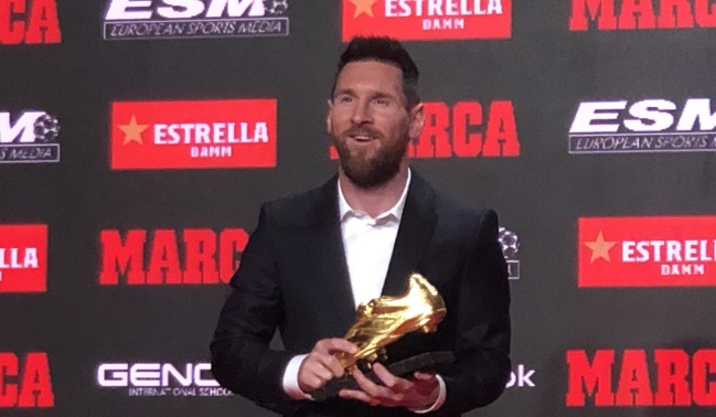 Lionel Messi recibió su sexto Botín de Oro como máximo goleador de Europa
