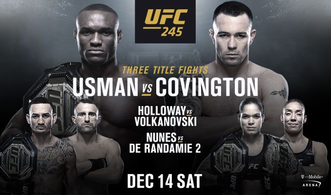 El UFC 245 tiene Main Event: Kamaru Usman vs.Colby Covington
