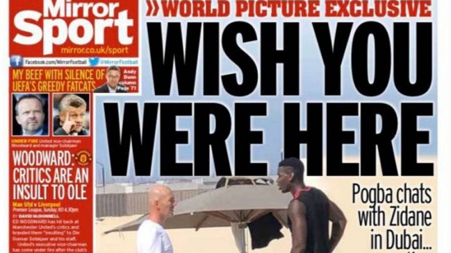 Zidane aseguró que su encuentro con Pogba fue “pura casualidad”