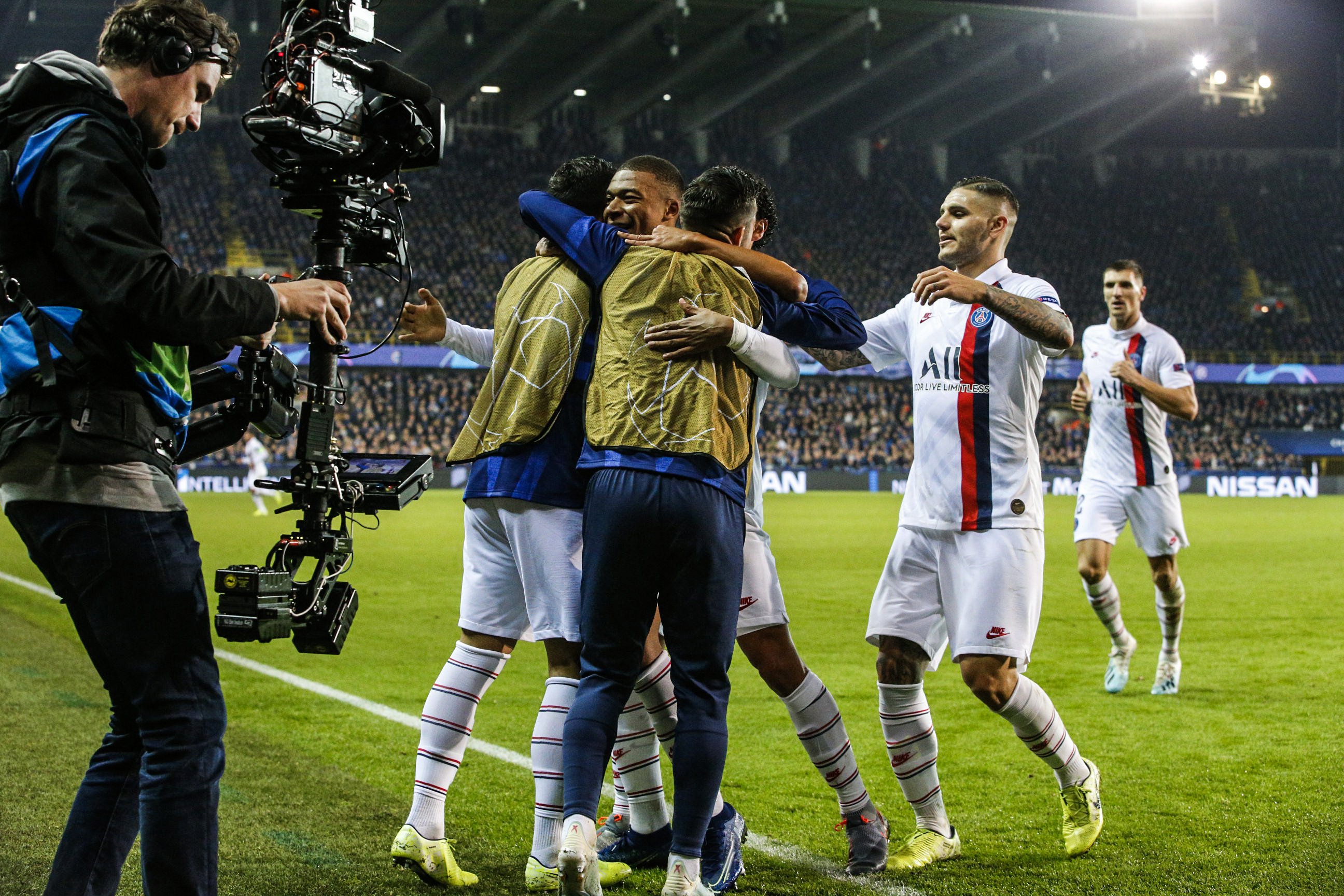 PSG destrozó a Club Brujas con Mauro Icardi y Kylian Mbappé como grandes figuras