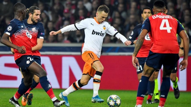 Valencia y Lille repartieron puntos en un discreto duelo por la Liga de Campeones