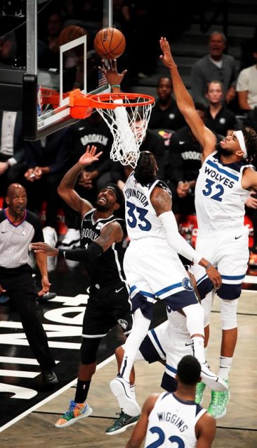Minnesota Timberwolves amargó el estreno de Kyrie Irving en Brooklyn Nets