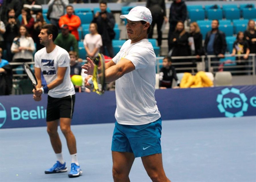 Novak Djokovic y Rafael Nadal inauguraron nuevo centro de tenis en Kazajistán