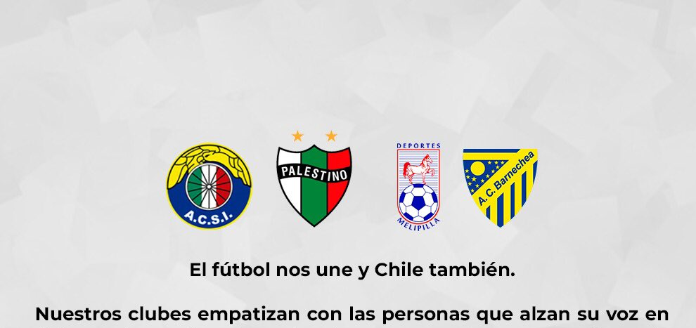 Audax Italiano, Palestino, Barnechea y Melipilla hicieron un llamado a la paz y unidad