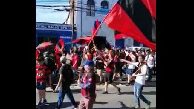 Hinchas de Rangers se manifestaron en masa por las calles de Talca
