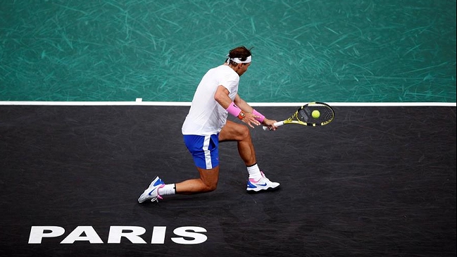 Nadal se exigió al máximo ante Mannarino y entró a octavos en París-Bercy