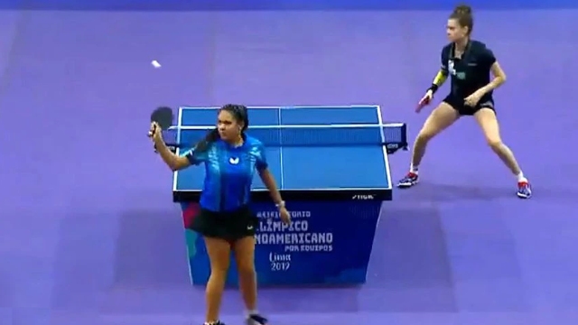 Tenimesista puertorriqueña deslumbró con un punto sin mirar en el Preolímpico Latinoamericano