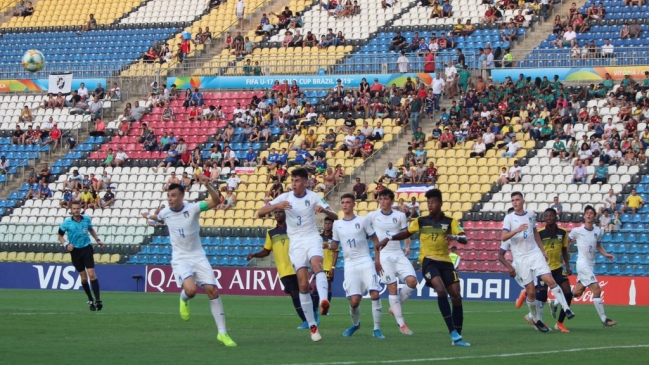 Italia venció ajustadamente a Ecuador y clasificó a cuartos de final del Mundial sub 17