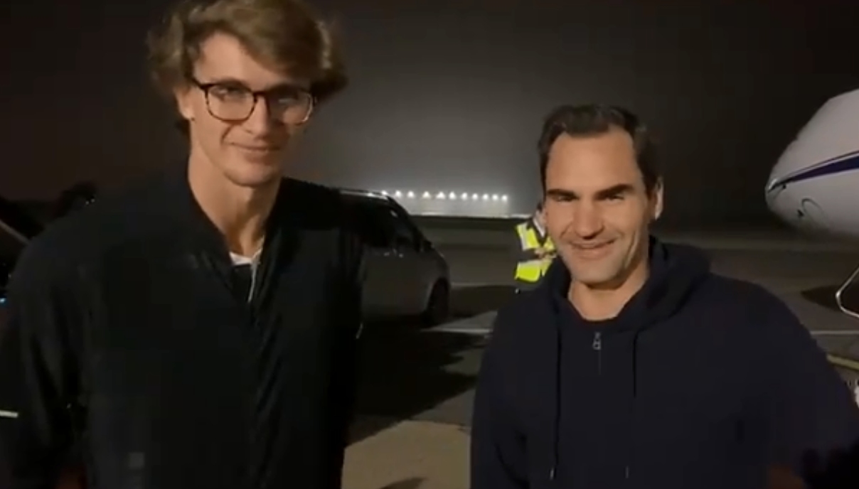 Roger Federer y Alexander Zverev llegaron a Argentina para exhibiciones en Sudamérica
