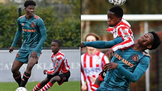 Zaguero de la sub 15 de Ajax se hizo viral por su imponente estatura
