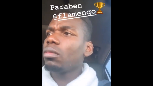 Paul Pogba mandó una enérgica felicitación a Flamengo por la Copa Libertadores