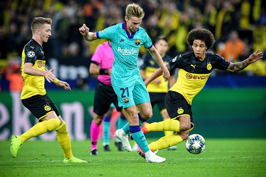 Barcelona y Borussia Dortmund chocan buscando poner un pie en los octavos de la Champions