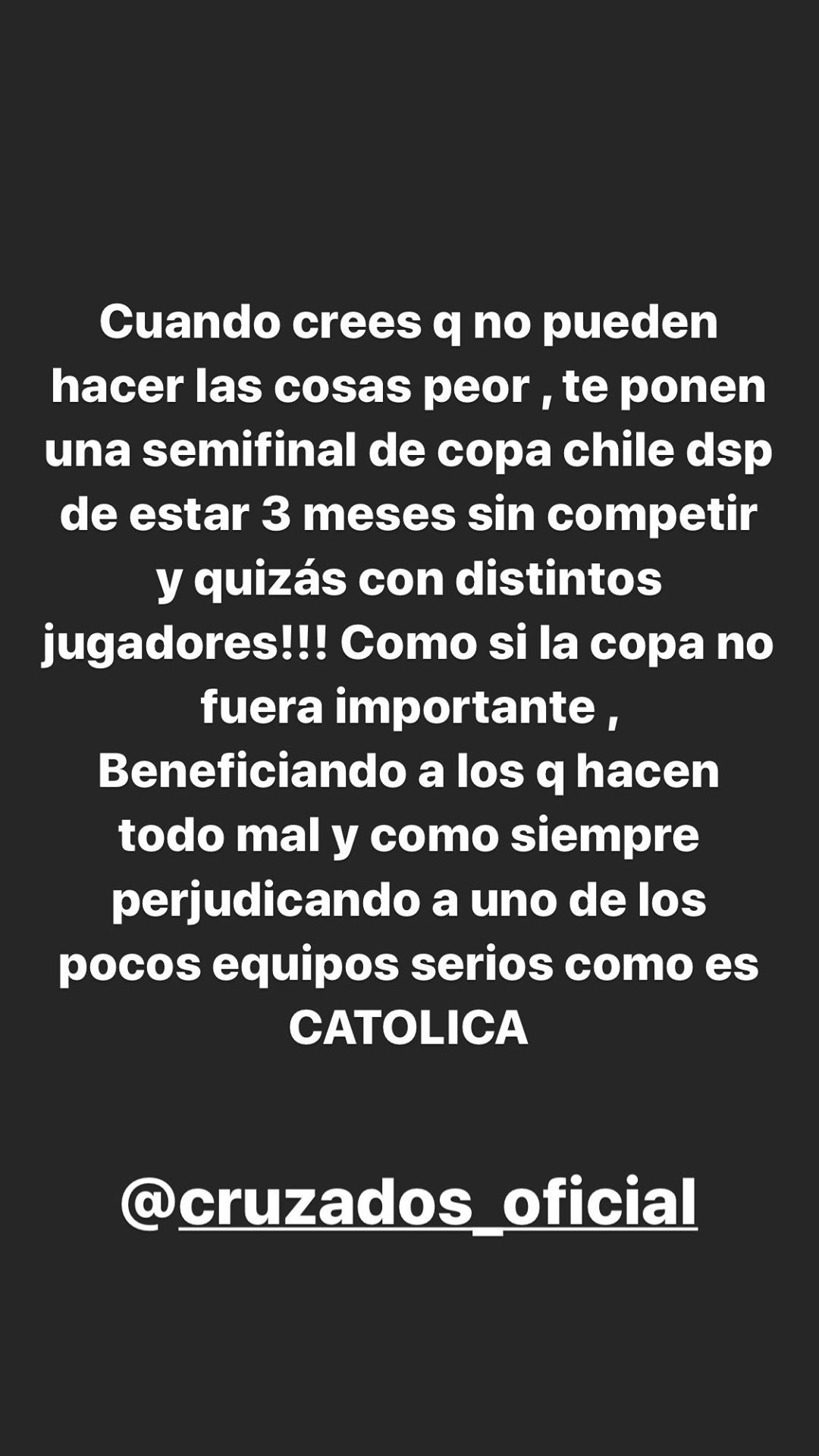 Luciano Aued criticó disputa de la Copa Chile en enero: Beneficia a los que hacen todo mal