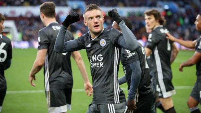 ¡Una máquina! Jamie Vardy marcó doblete en la goleada de Leicester sobre Aston Villa