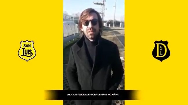 Andrea Pirlo también le dedicó un saludo a San Luis de Quillota en su centenario