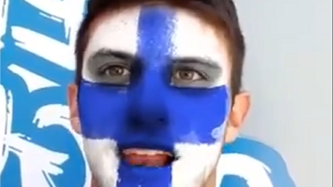 Benjamín Kuscevic invitó a los hinchas de la UC a descargar los filtros del club en Instagram