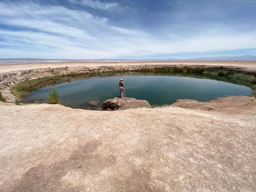 Luis Jiménez se relajó junto a su esposa en San Pedro de Atacama