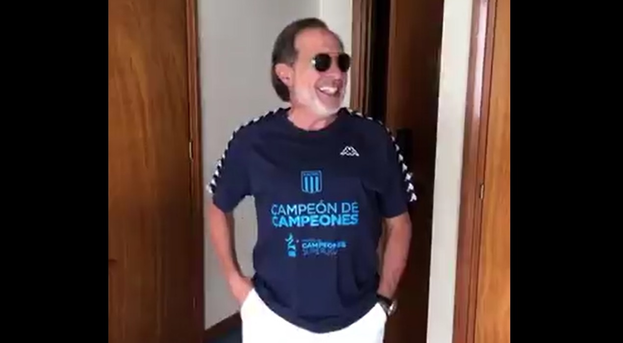 El reconocido actor Guillermo Francella celebró el título de Racing en el Trofeo de Campeones