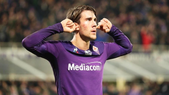 Dusan Vlahovic igualó en los descuentos el duelo entre Fiorentina e Inter de Milán