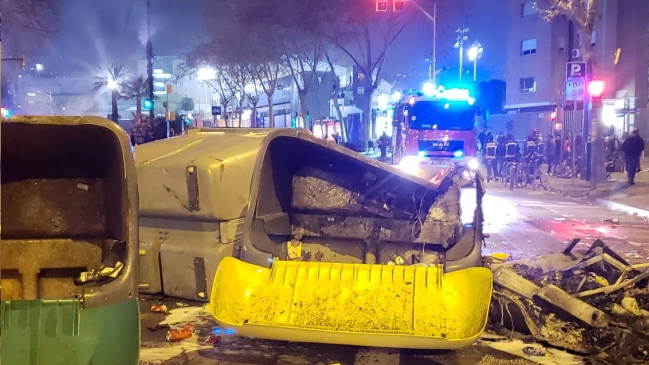 Así quedaron las inmediaciones del Camp Nou por protestas de Tsunami Democratic