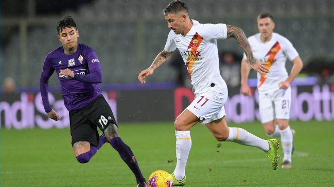 Fiorentina de Erick Pulgar sucumbió ante AS Roma en la Serie A